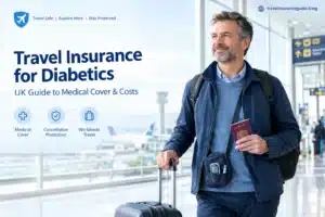 Travel insurance for diabetics with medical cover at an airport
