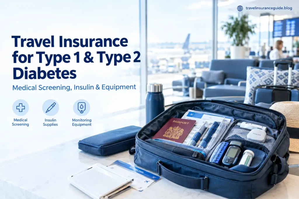 Travellers with Type 1 and Type 2 diabetes covered by travel insurance with insulin and medication